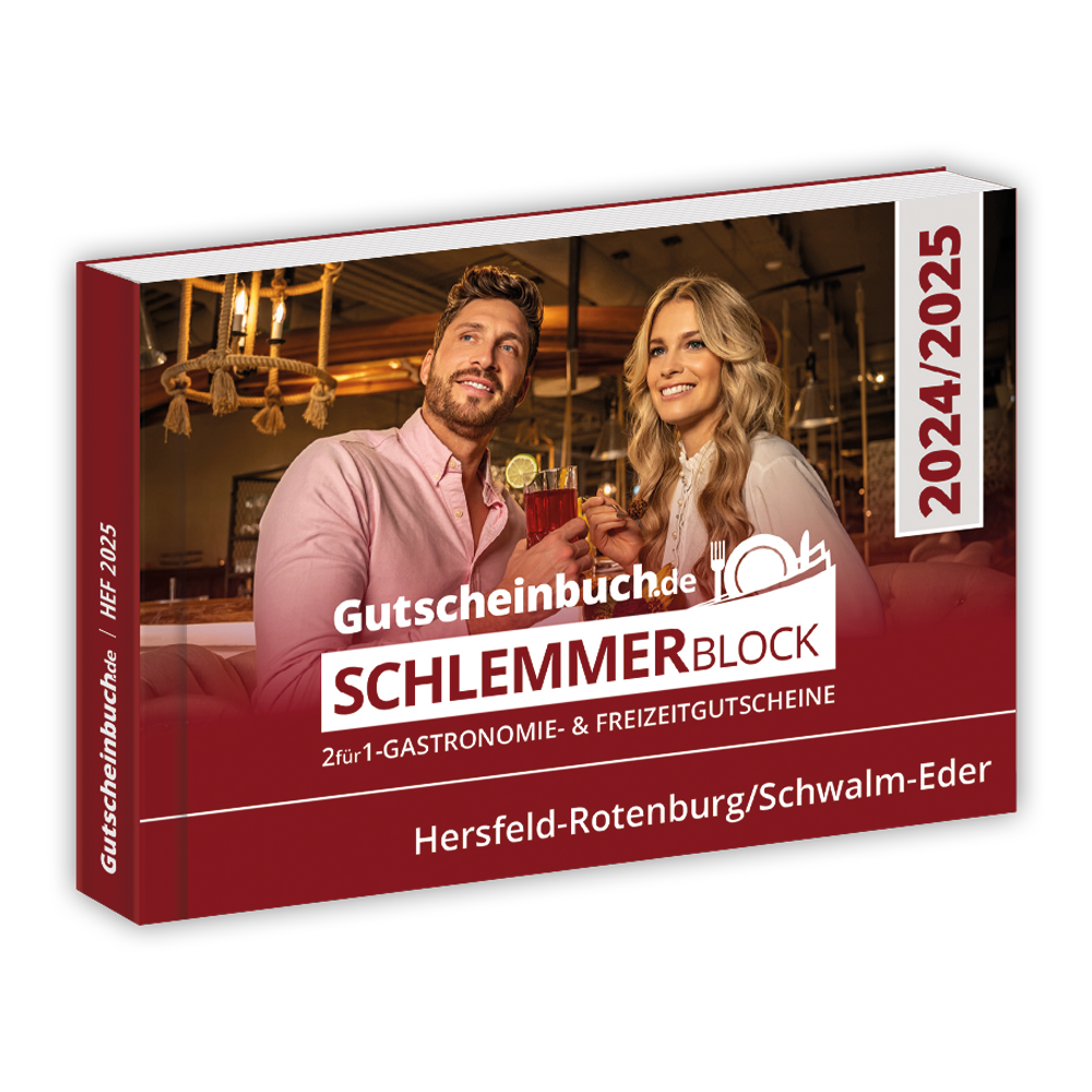 Gutscheinbuch.de Schlemmerblock Hersfeld-Rotenburg/Schwalm-Eder 2025 inkl. Guthabencode für Mobile-Gutscheine.de VMG, Vertriebs-Marketing-Gesellschaft mbH