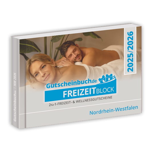 Gutscheinbuch.de Freizeitblock Nordrhein-Westfalen 2026 inkl. Guthabencode
